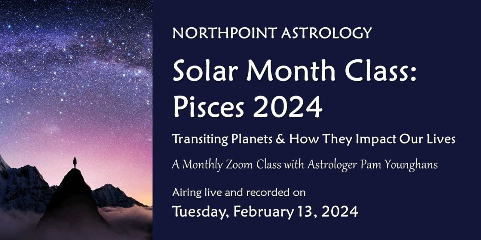 Banner image for Solar Month Class: Pisces 2024