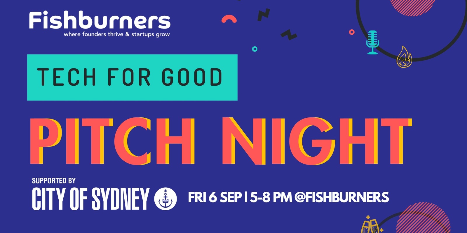 Banner image for Tech for Good Pitch Night