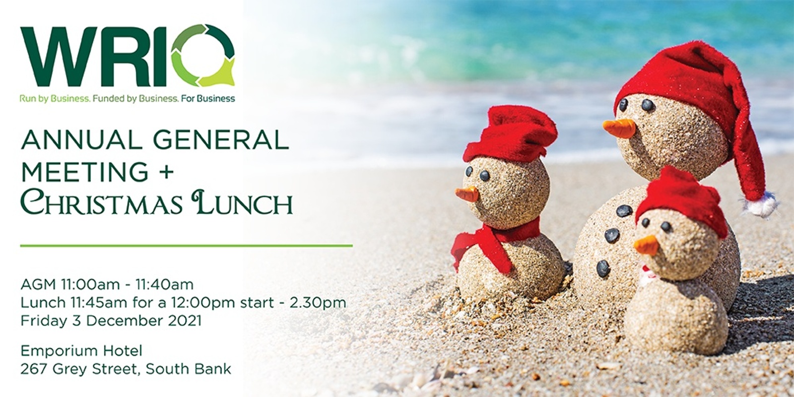 Banner image for WRIQ 2021 AGM and Christmas Lunch