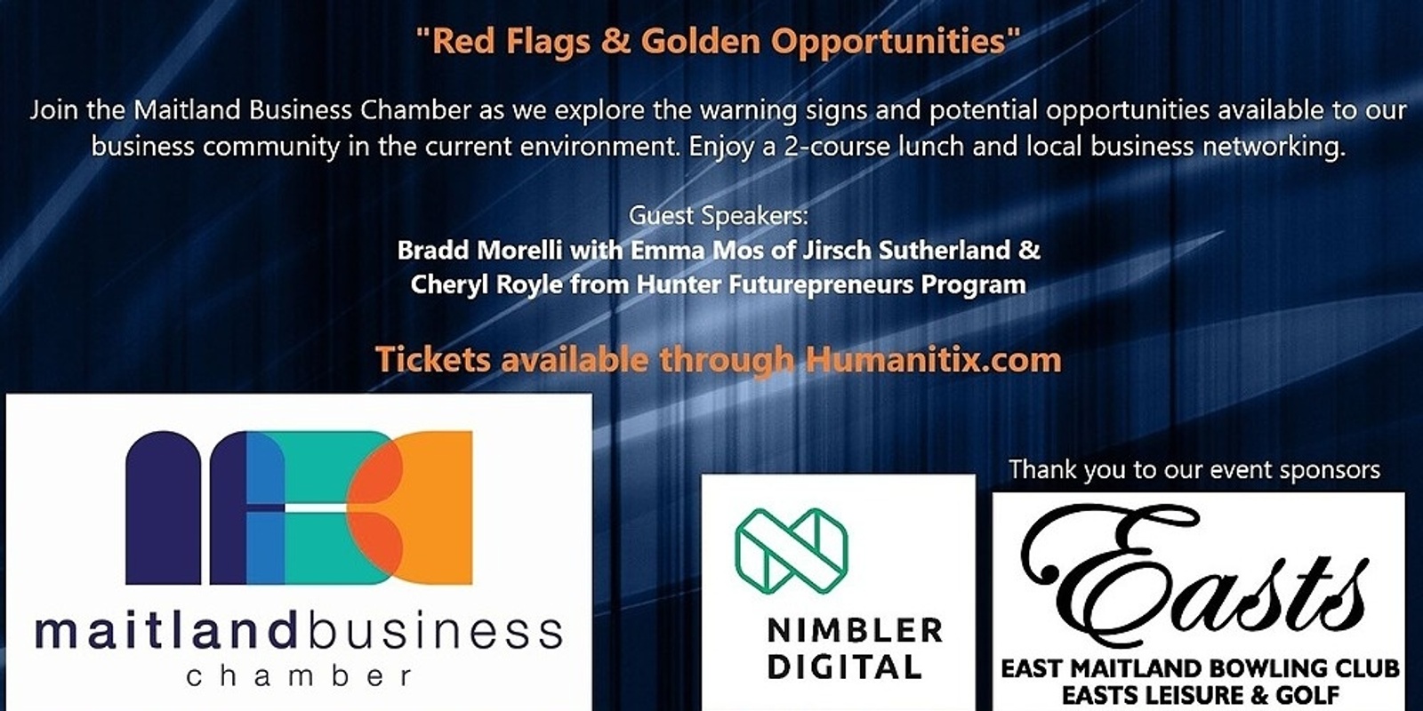 Banner image for MBC May Networking Lunch - Red Flags & Golden Opportunities