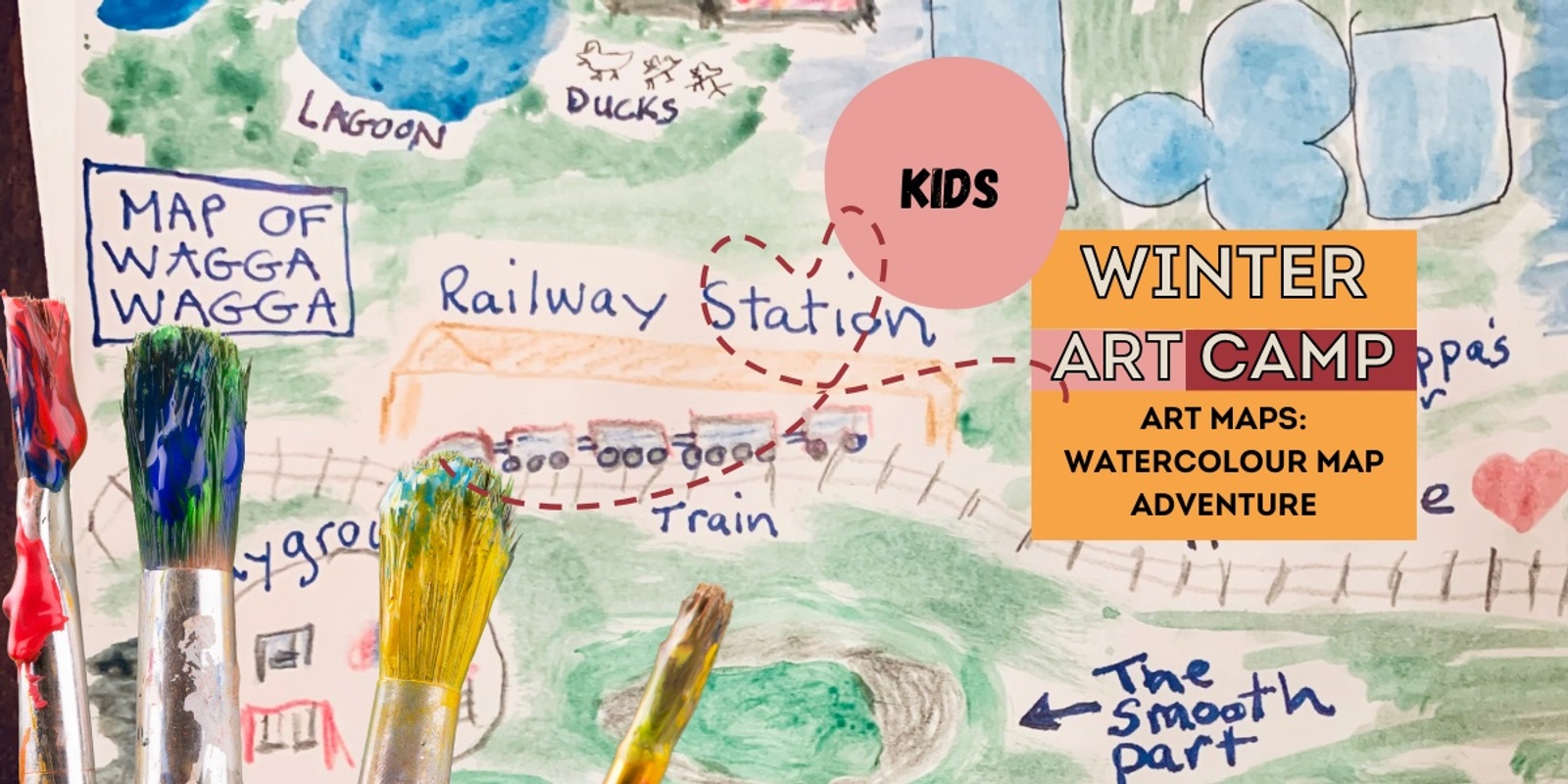 Banner image for Winter Art Camp: Art Maps. Watercolour Map Adventure