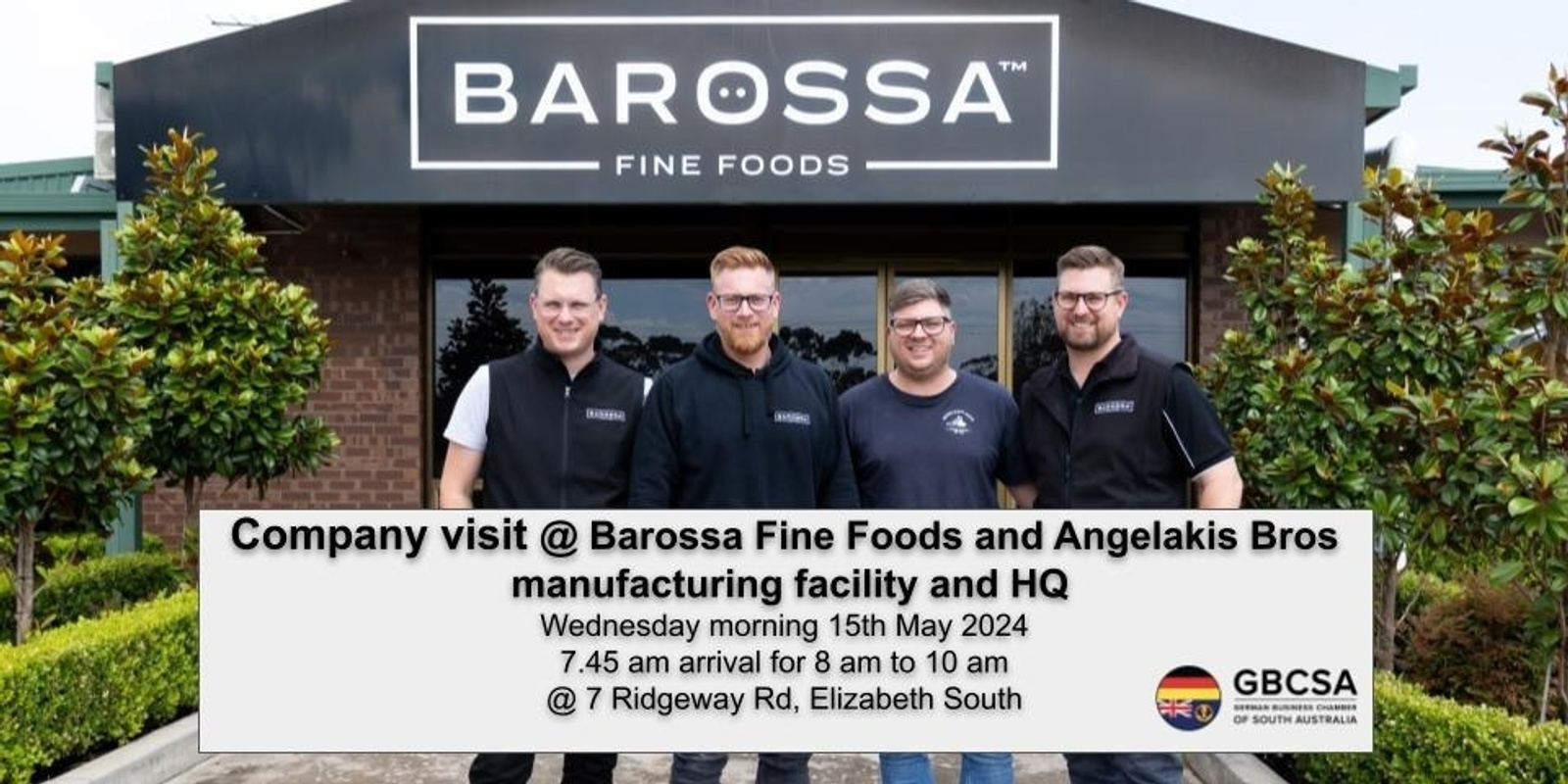 Banner image for Company Visit at Barossa Fine Foods Manufacturing Site - Morning Event