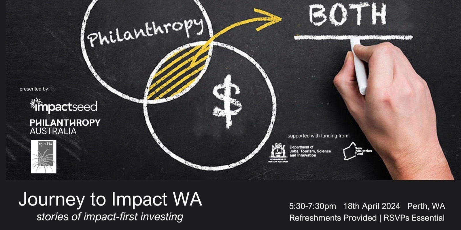 Banner image for Journey to Impact WA - stories of impact-first investing