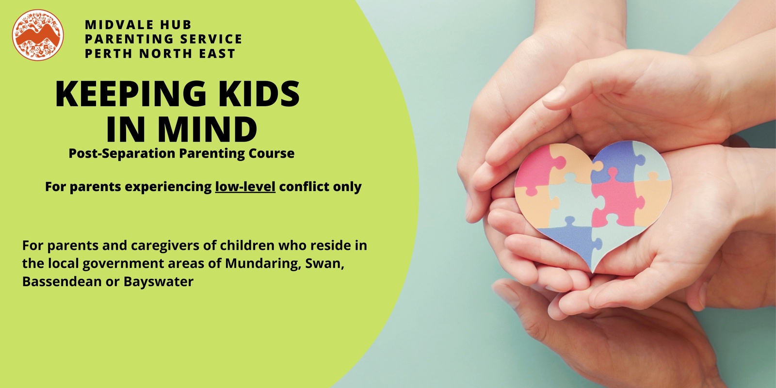 Banner image for KEEPING KIDS IN MIND - POST-SEPARATION PARENTING COURSE - MIDVALE