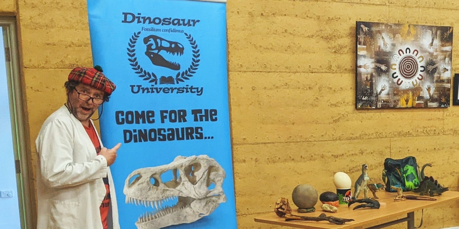 Banner image for July School Holiday Program - Shadows of the Prehistoric Past with Professor Flint