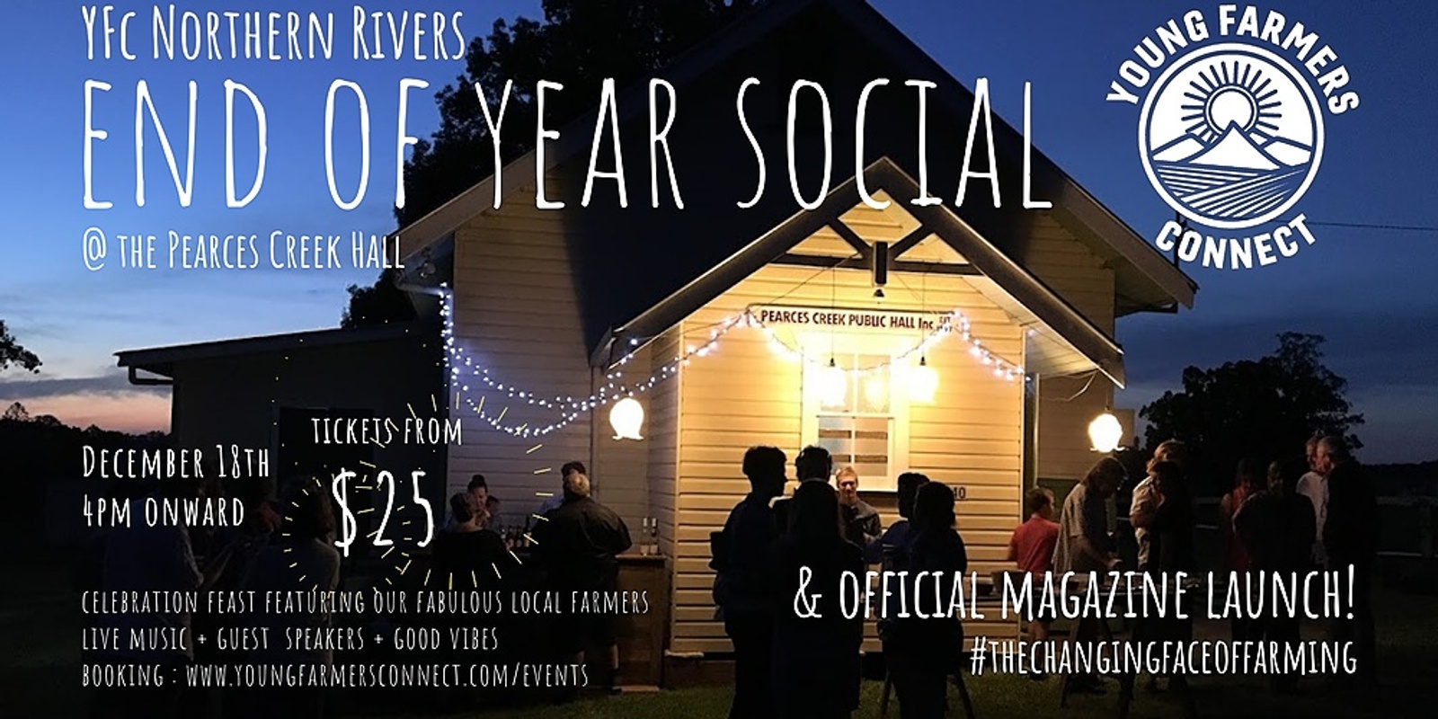 Banner image for YFC Northern Rivers - End of Year Social and Magazine Launch @ Pearces Creek Hall