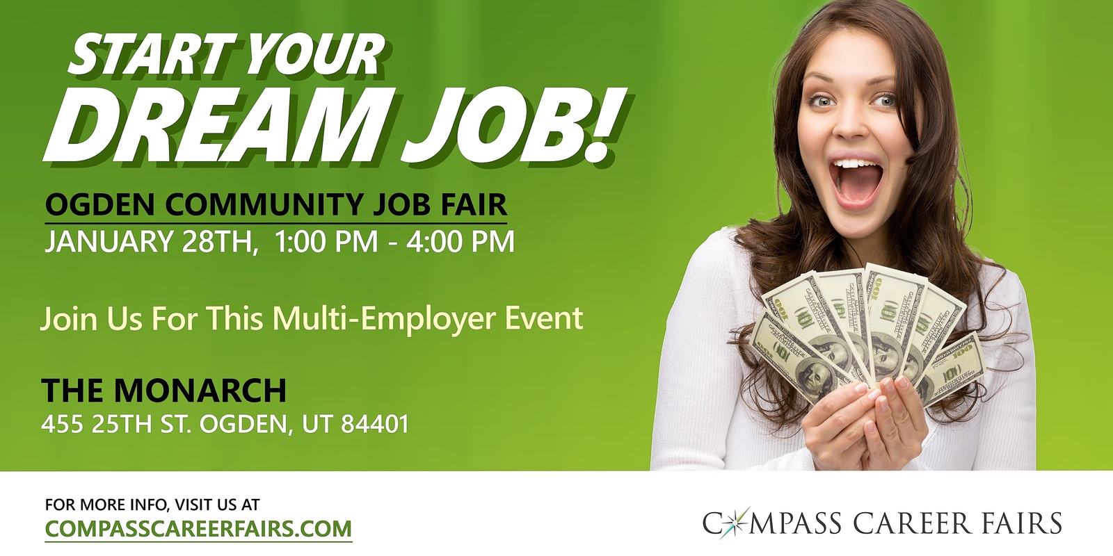 Banner image for Ogden Community Job Fair 1/28/2025 – 40+ Hiring Companies ready to meet you!