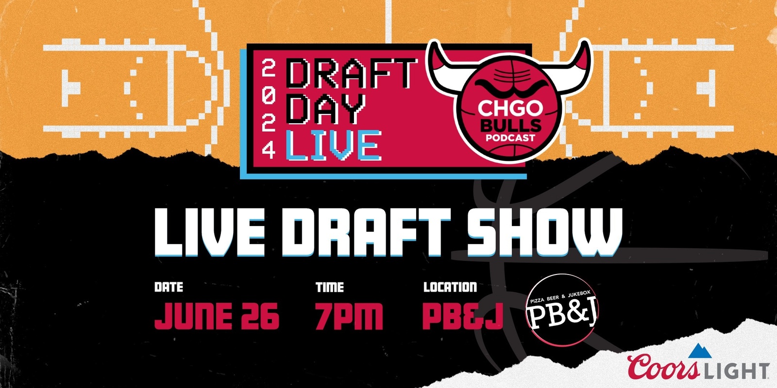 Banner image for CHGO Bulls NBA Draft Show LIVE at PB&J