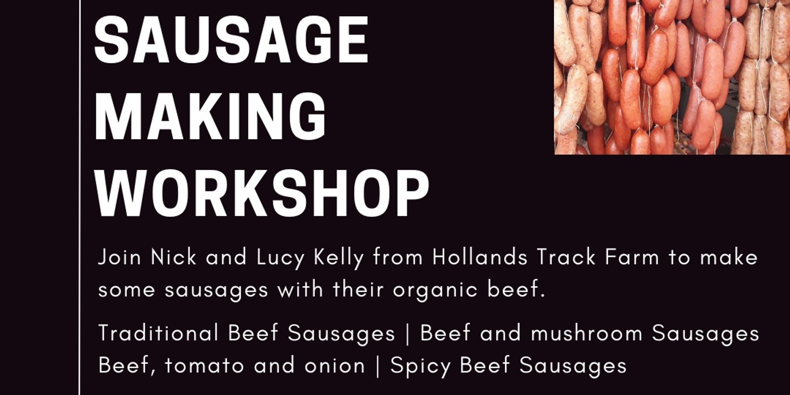 Banner image for Sausage Making Workshop 2pm to 4pm