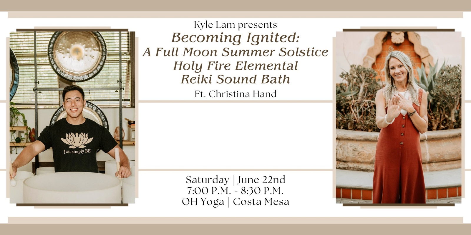 Banner image for Becoming Ignited: A Full Moon Summer Solstice Holy Fire Elemental Reiki Sound Bath w/ Christina Hand + CBD (Costa Mesa)
