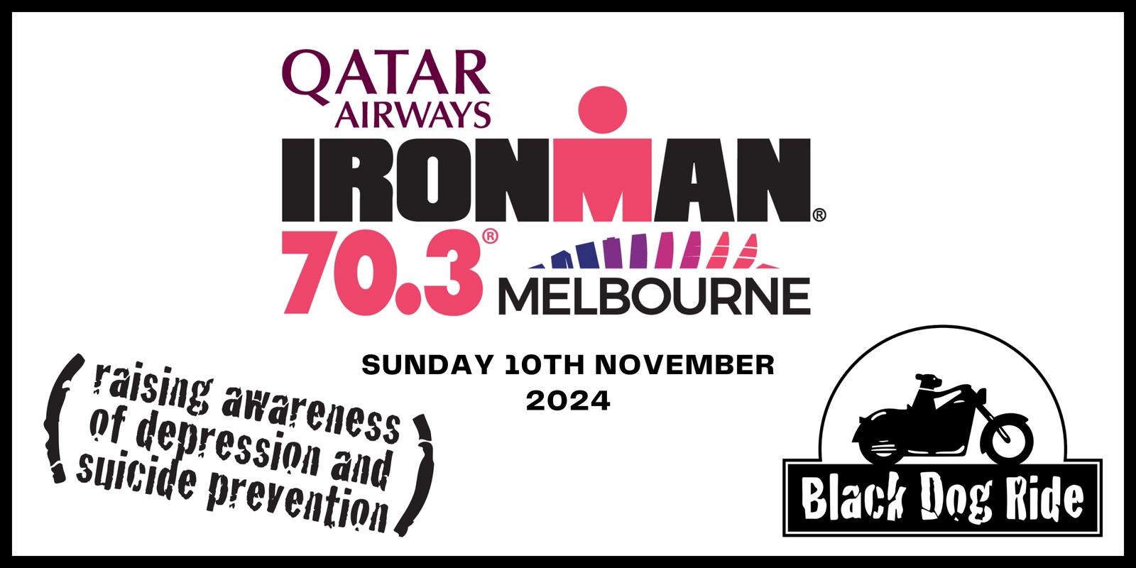 Banner image for Black Dog Ride - IRONMAN 70.3 Melbourne Moto Volunteers 2024 - FREE!!