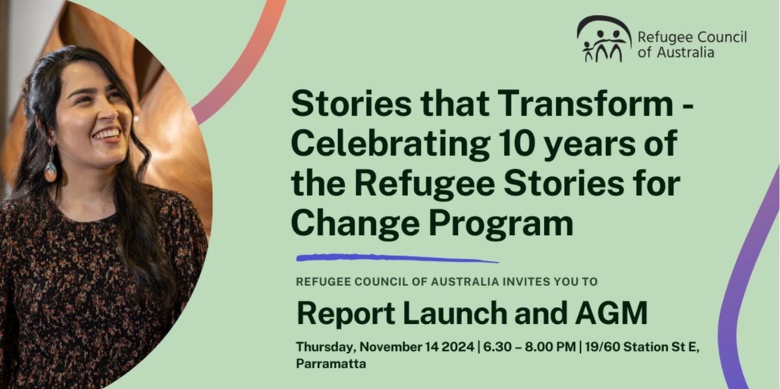 Banner image for Stories that Transform - Celebrating 10 years of the Refugee Stories for Change Program at RCOA's AGM