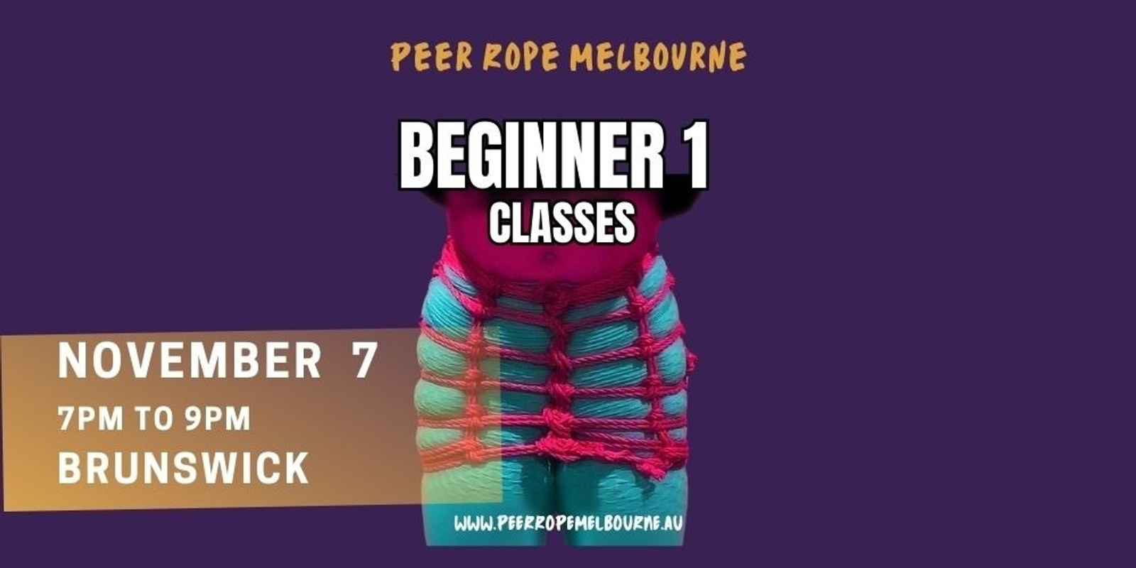 Banner image for November Beginner Rope classes - Peer Rope Melbourne