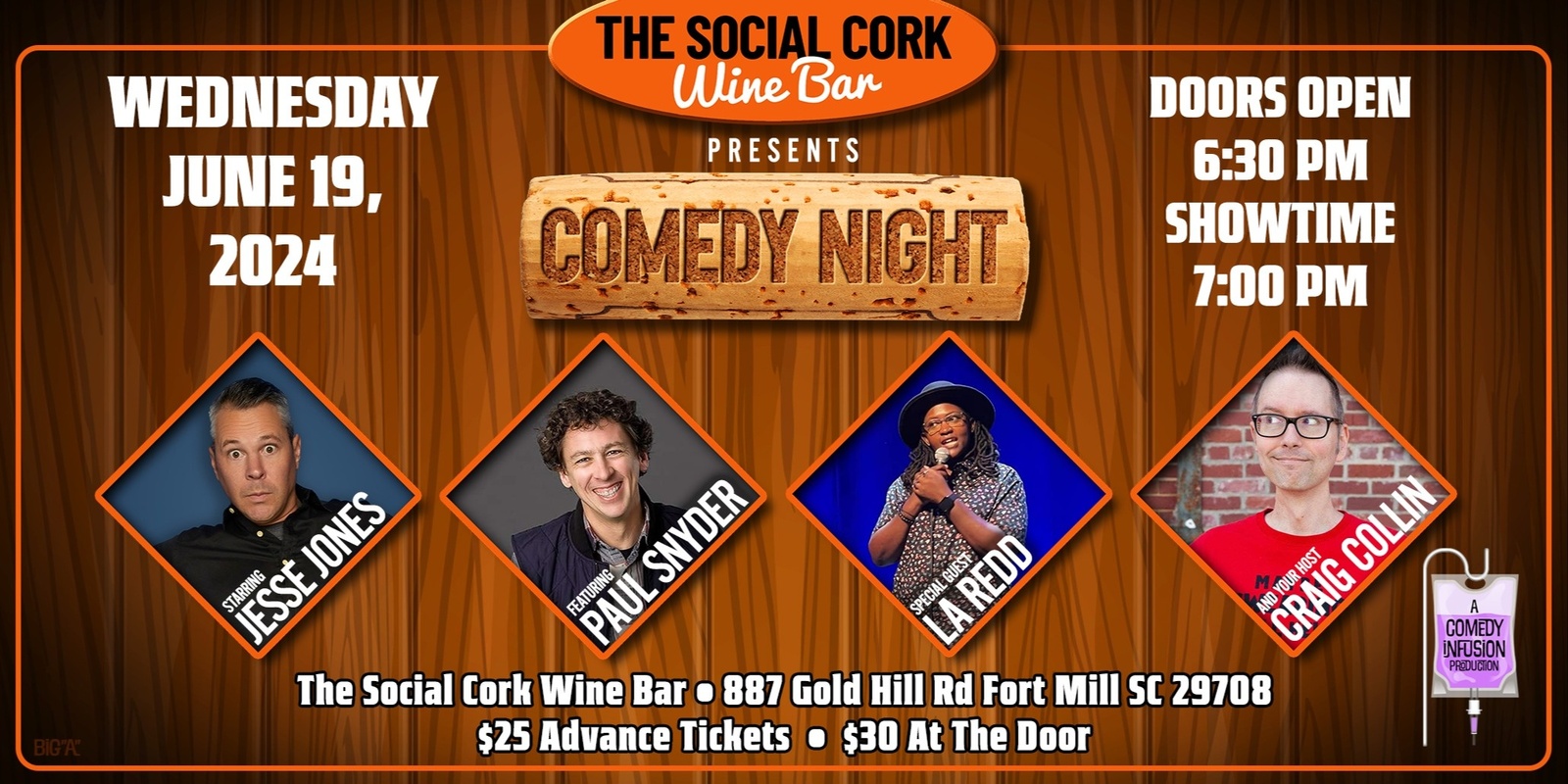 Banner image for Comedy Night at The Social Cork Wine Bar