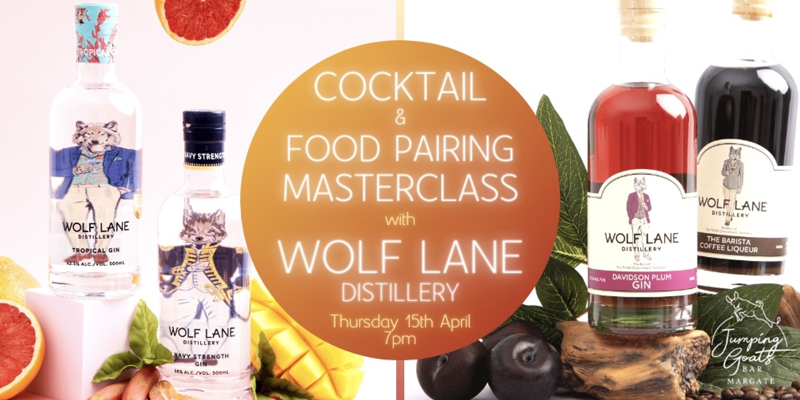 Banner image for Gin Cocktail & Food Pairing Masterclass with Wolf Lane