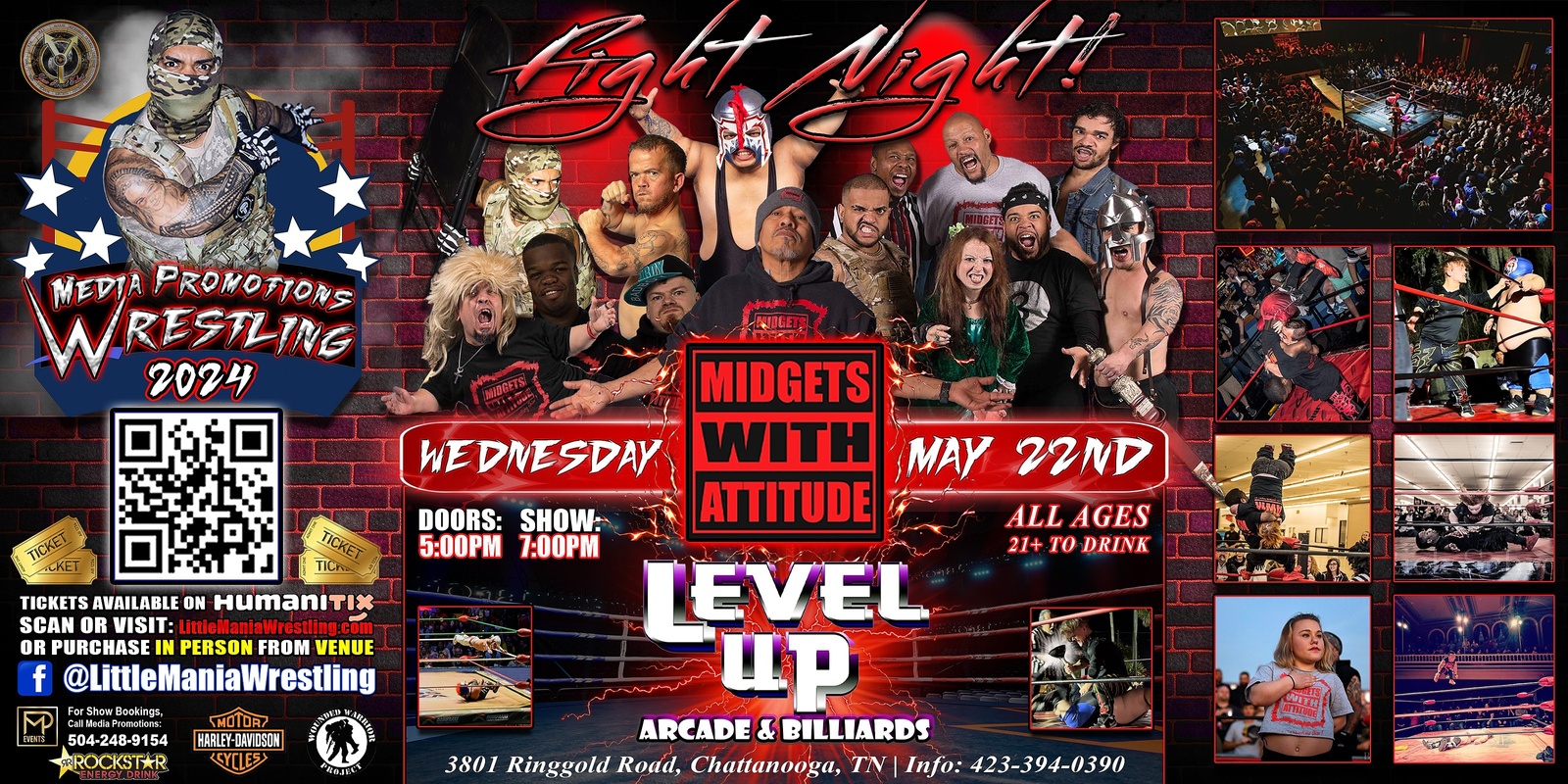 Banner image for Chattanooga, TN - Midgets With Attitude: Round 2! It's time for Midget Violence!
