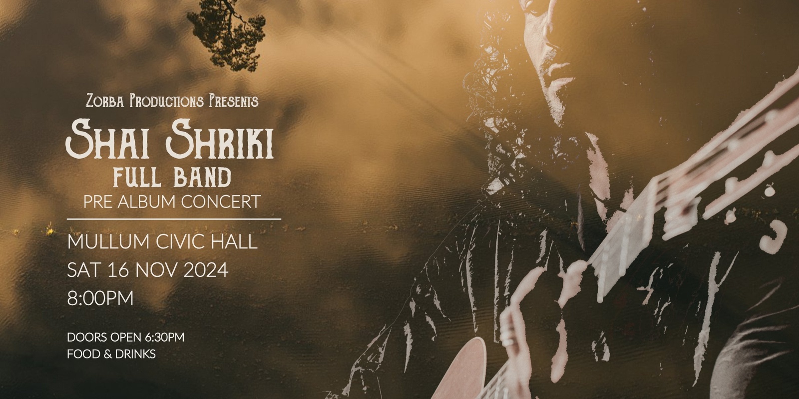 Banner image for SHAI SHRIKI - Full Band - Pre Album Concert 