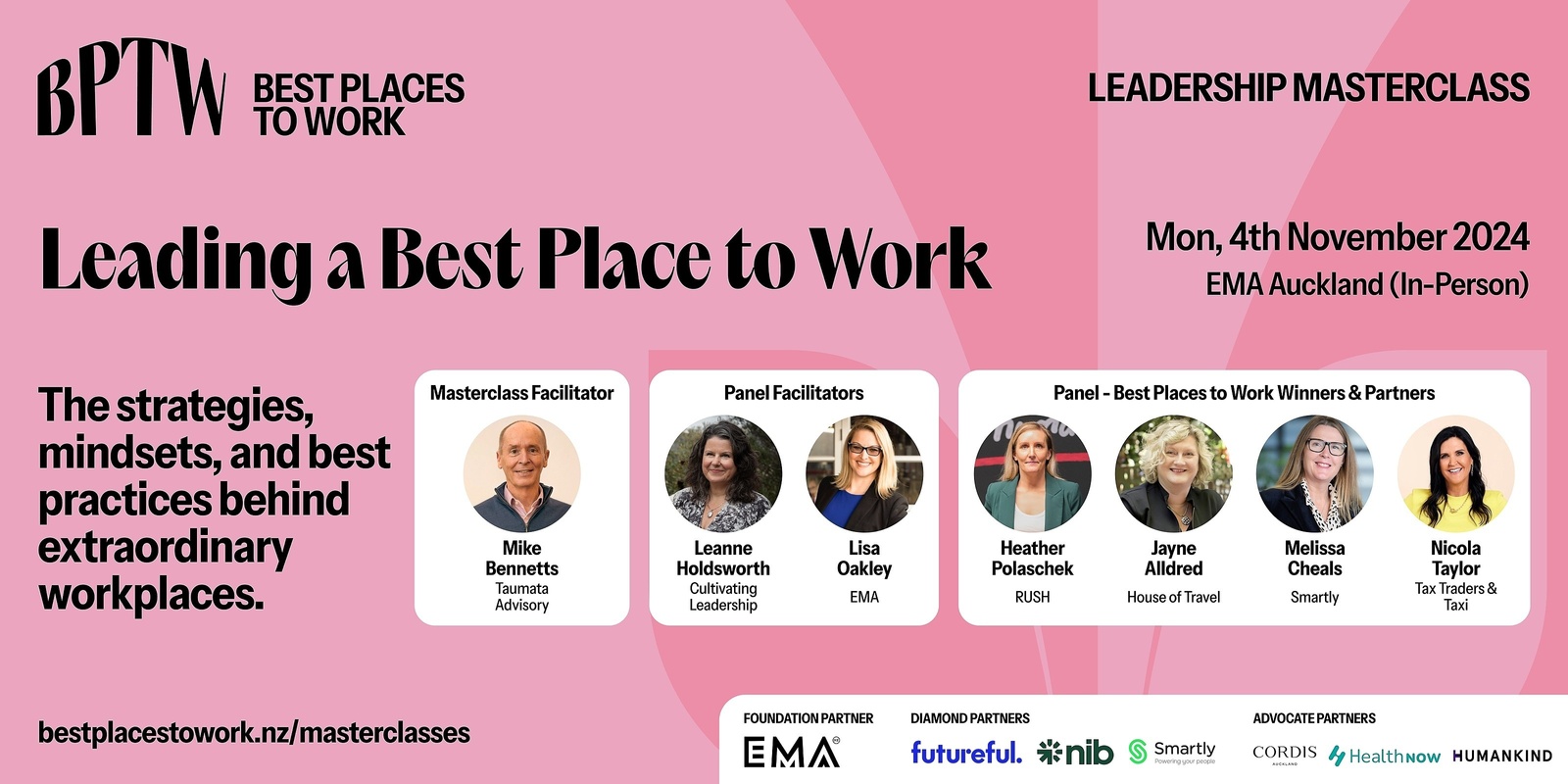 Banner image for Leading a Best Place to Work - BPTW Masterclass