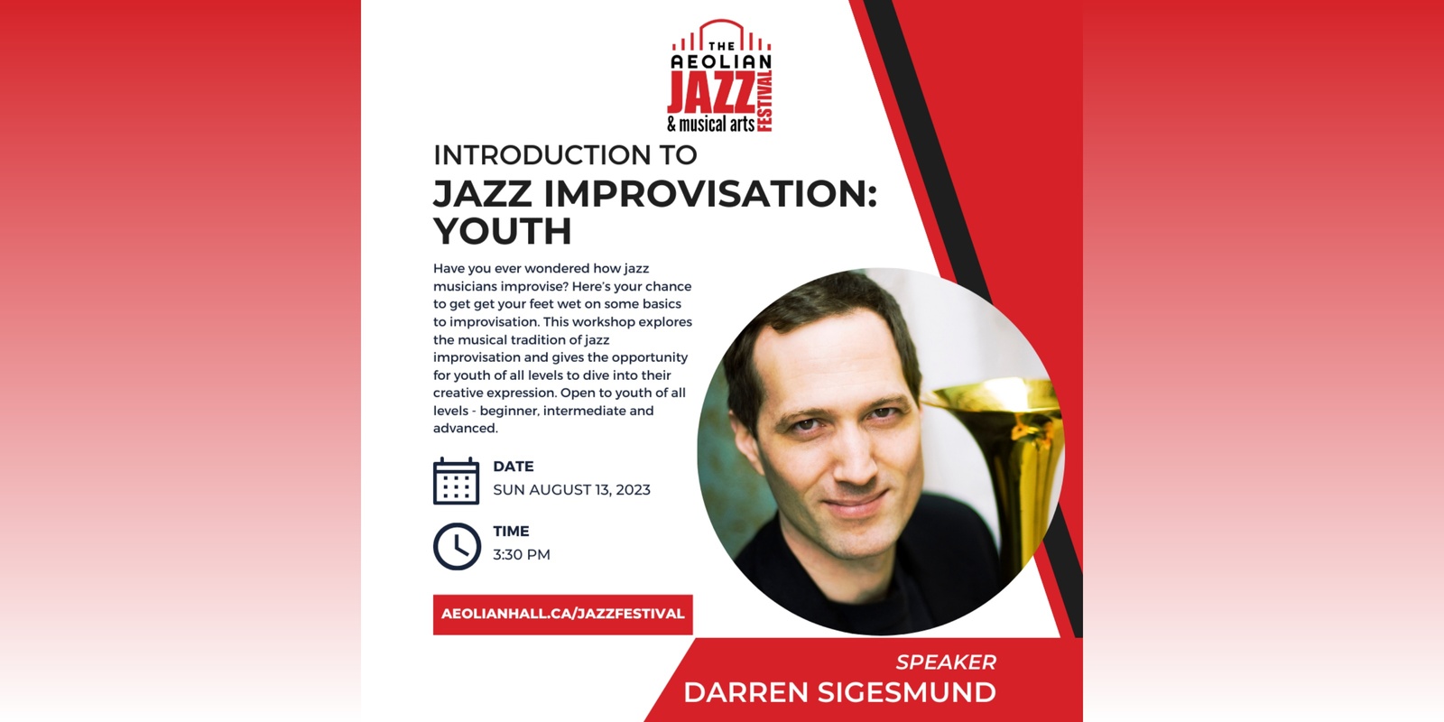 Banner image for AJAMAF Workshop: Introduction to Jazz Improvisation - Youth