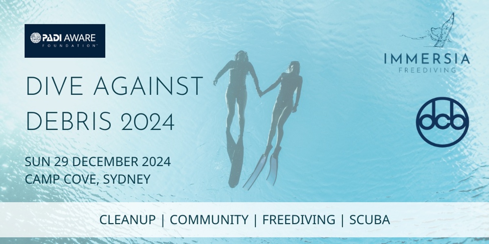 Banner image for Immersia Freediving Dive Against Debris 2024 w/ Dive Centre Bondi & PADI AWARE