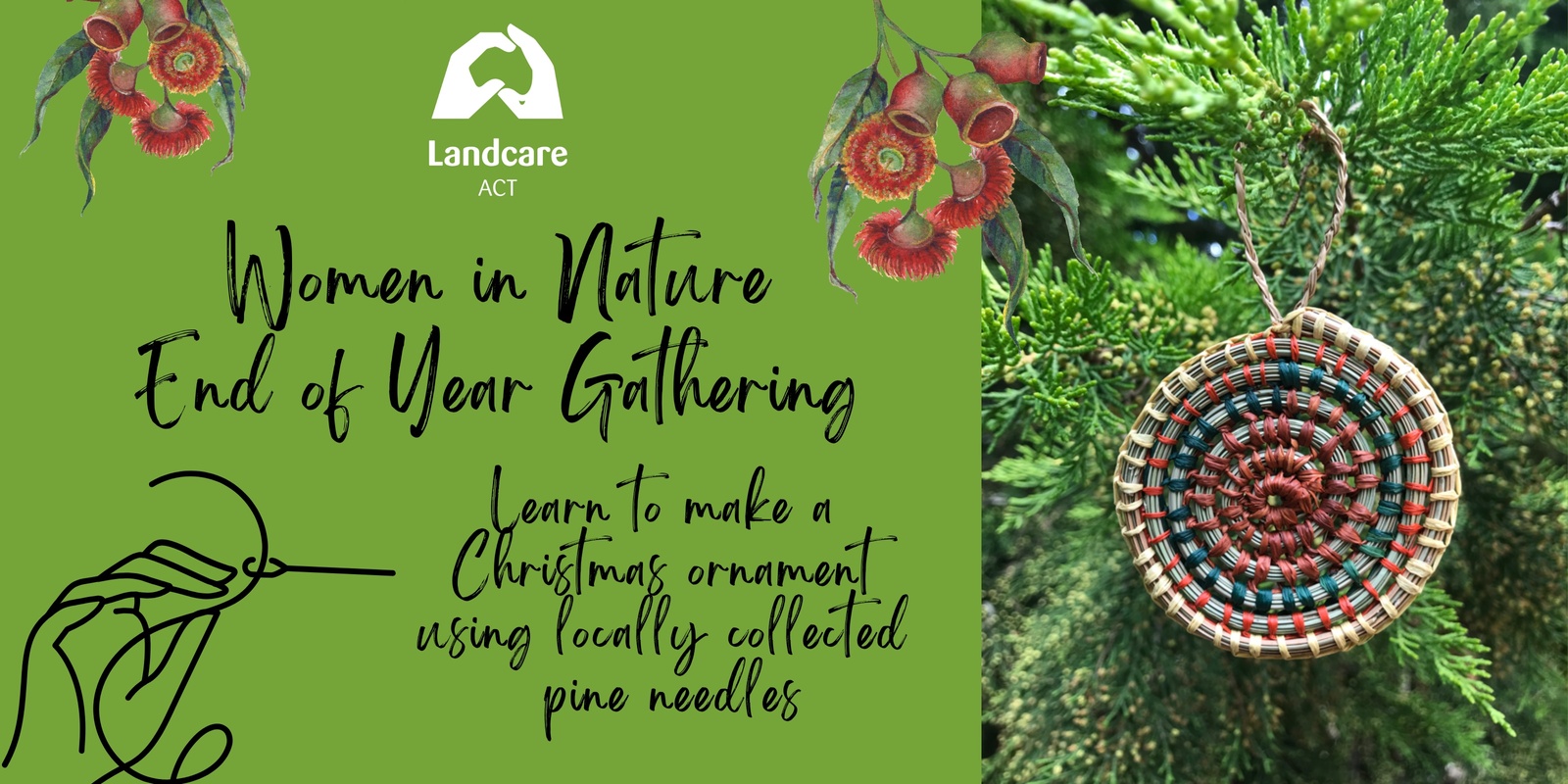 Banner image for Feeling Festive - Weaving a Pine Needle Ornament