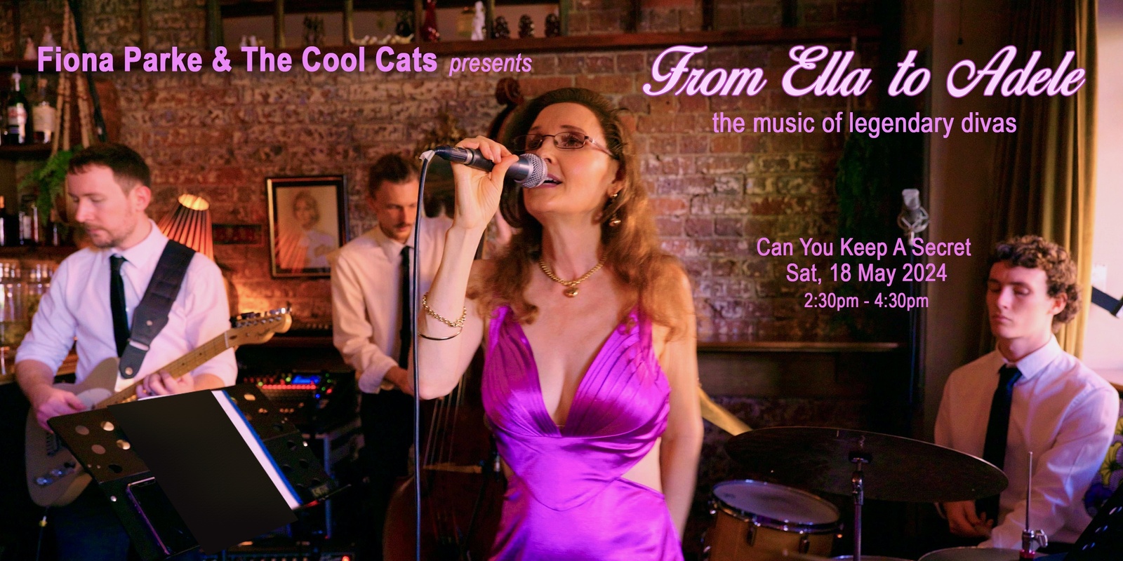 Banner image for Fiona Parke & the Cool Cats - From Ella to Adele