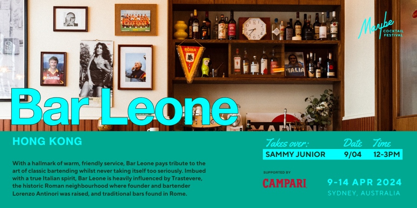 Banner image for Maybe Cocktail Festival: Bar Leone Takes Over Sammy Junior