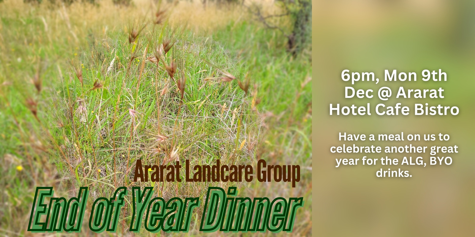 Banner image for Ararat Landcare Group - End of Year Dinner