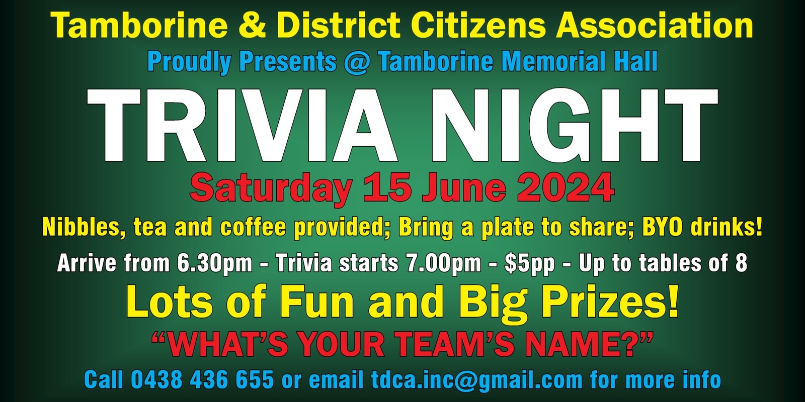 Banner image for Tamborine Trivia Night 2024