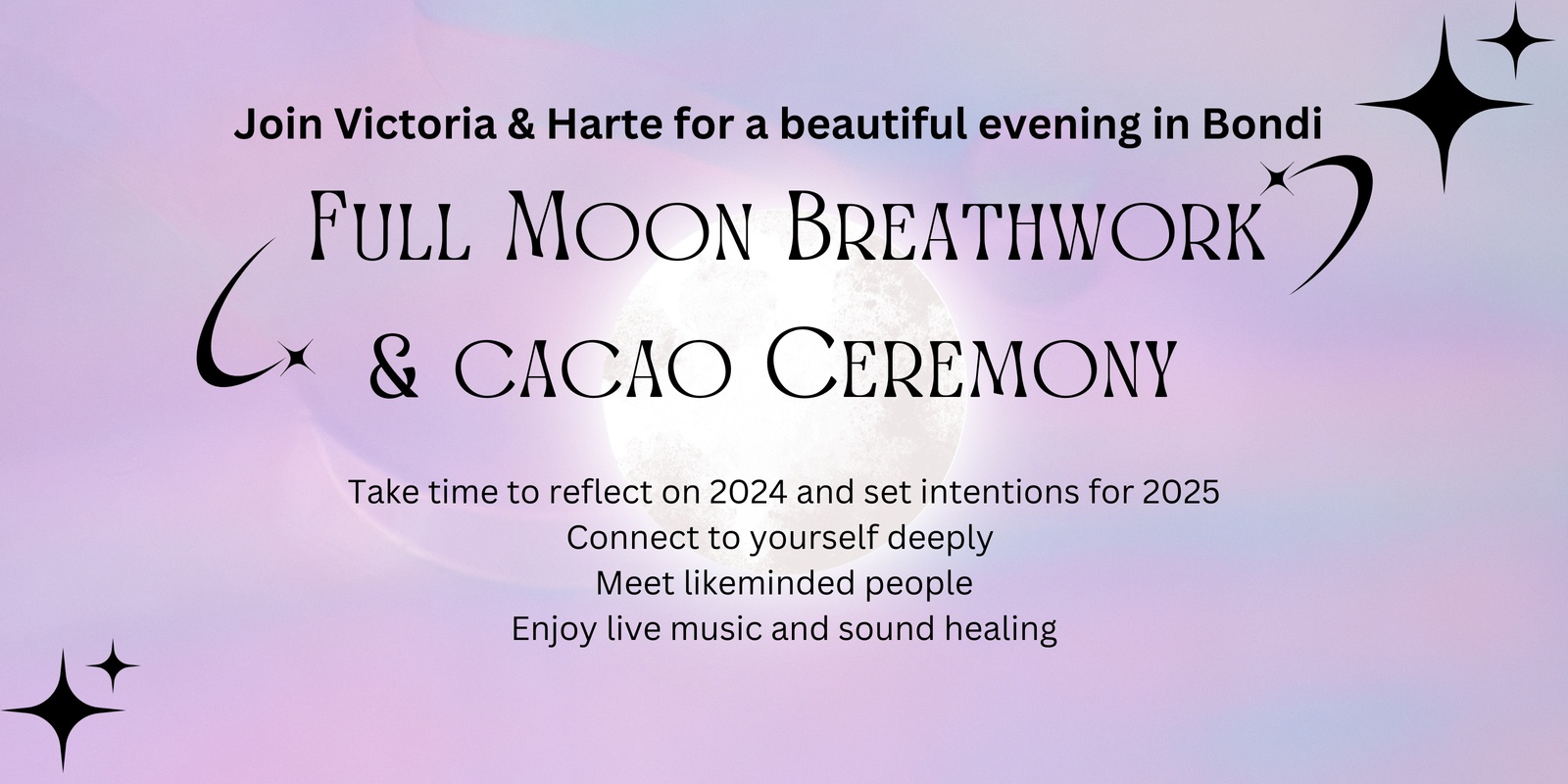 Banner image for Full Moon Breathwork and Cacao Ceremony in Bondi