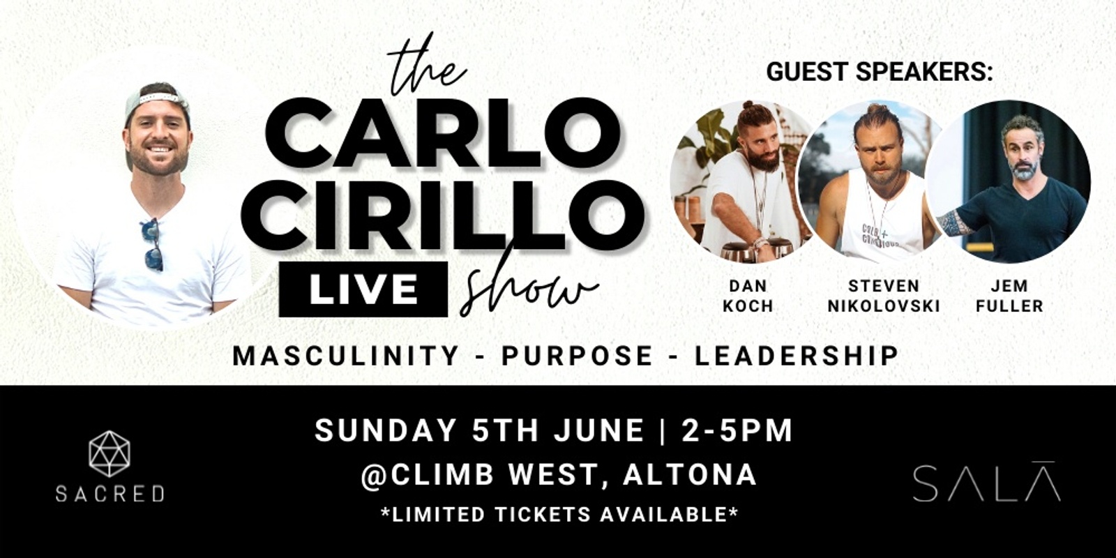 Banner image for The Carlo Cirillo LIVE Show - Masculinity, Purpose & Leadership.