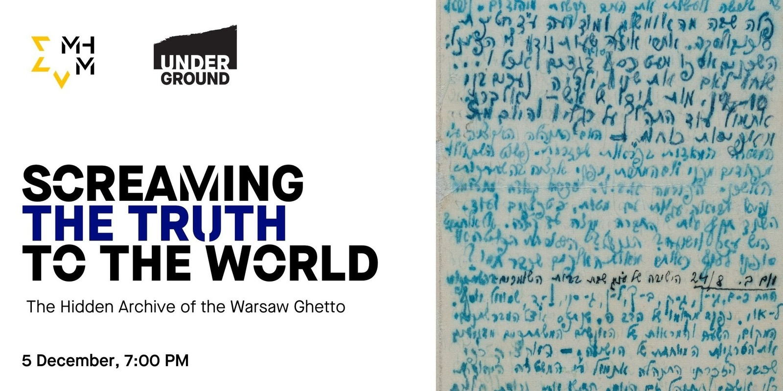 Banner image for Screaming Truth to the World: The Secret Archive of the Warsaw Ghetto