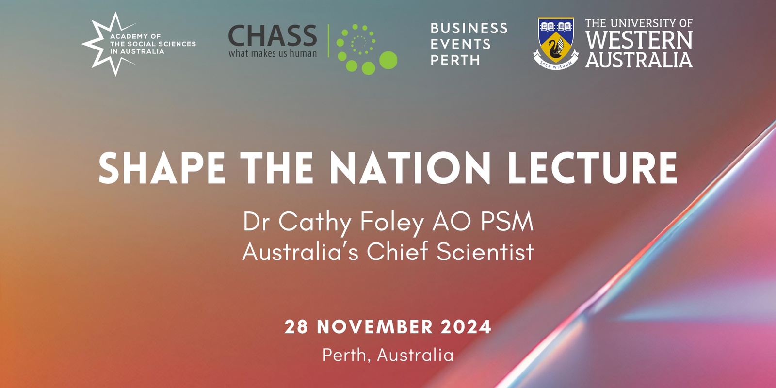 Banner image for 2024 Shape the Nation Lecture: Dr Cathy Foley AO PSM