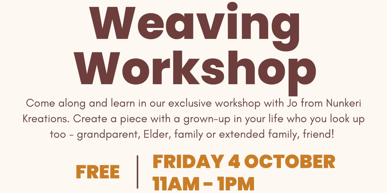 Banner image for Weaving Workshop (Seniors Festival and Youth Services)