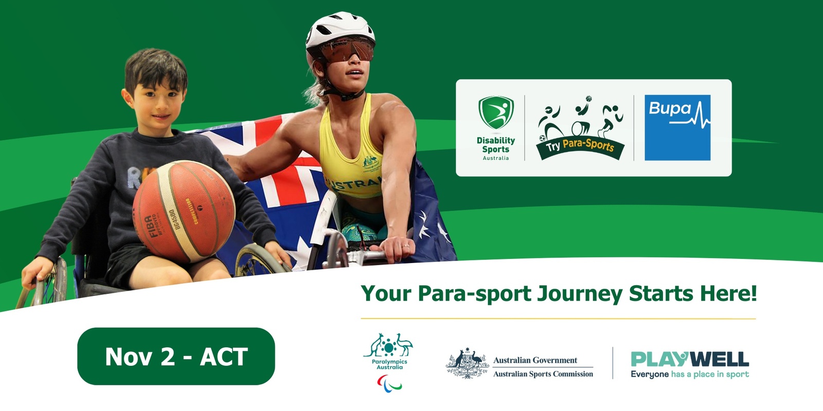 Banner image for Bupa Try Para-Sports - Australian Capital Territory