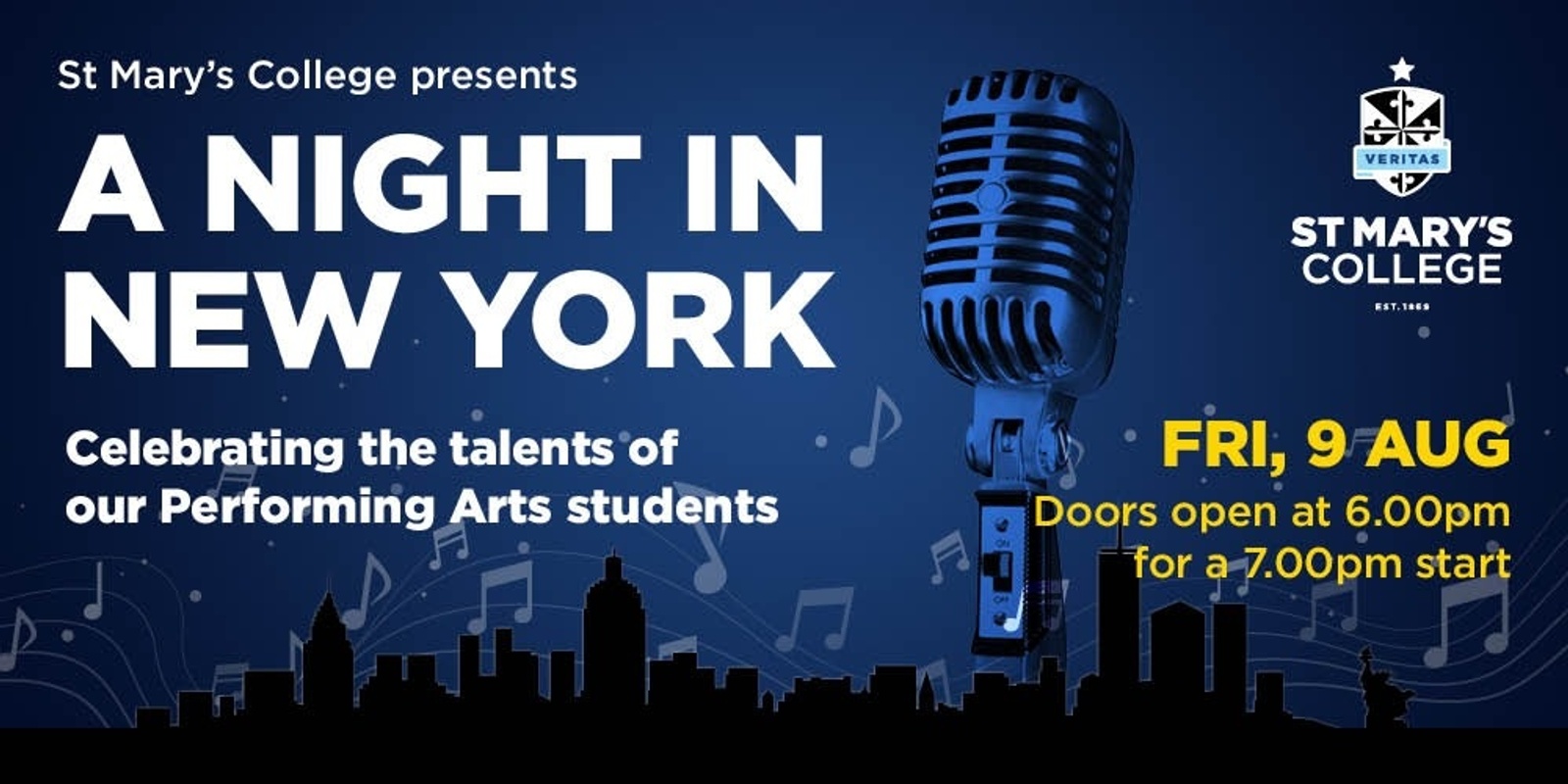 Banner image for  St Mary's College Music Department presents - A Night in New York