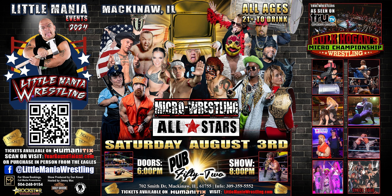 Banner image for Mackinaw, IL -- Micro-Wrestling All * Stars: Little Mania Rips Through the Ring!