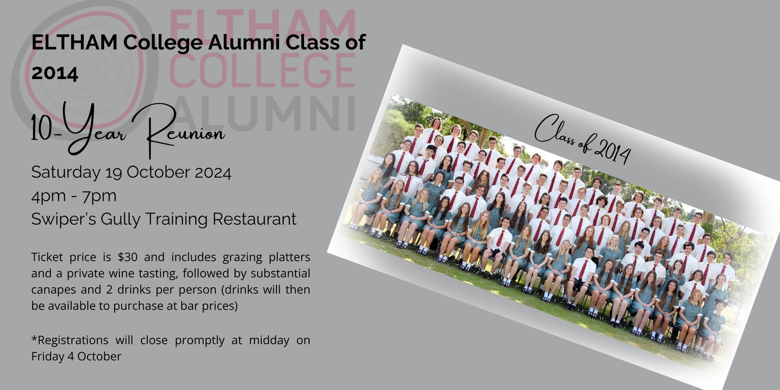 Banner image for Class of 2014, 10-Year Reunion Event