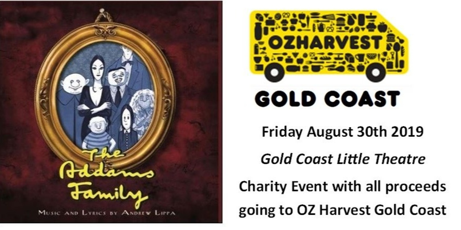 Banner image for Addams Family Musical Comedy - OzHarvest Charity Event