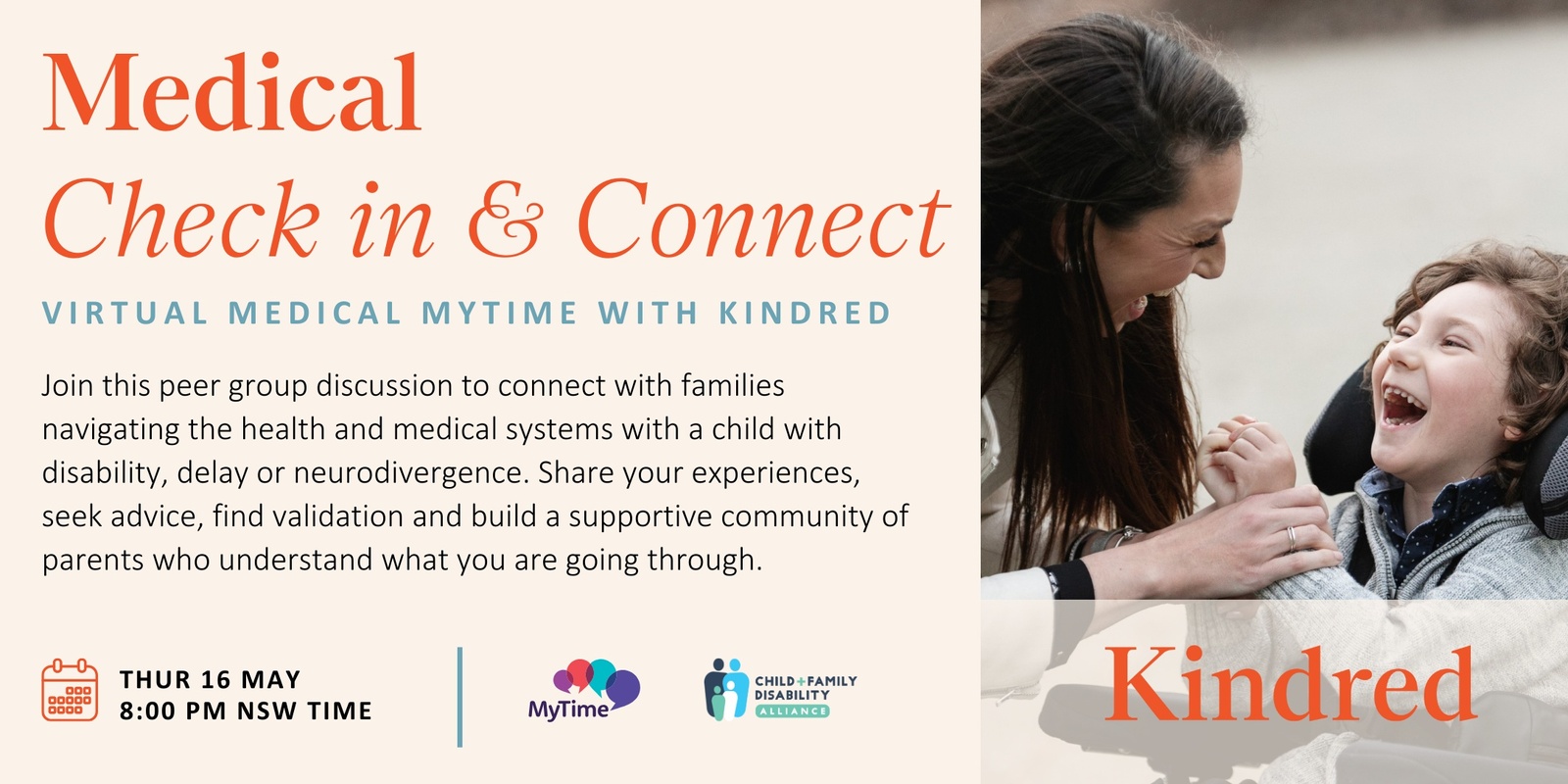 Banner image for Medical Check in and Connect: Virtual Medical MyTime with Kindred