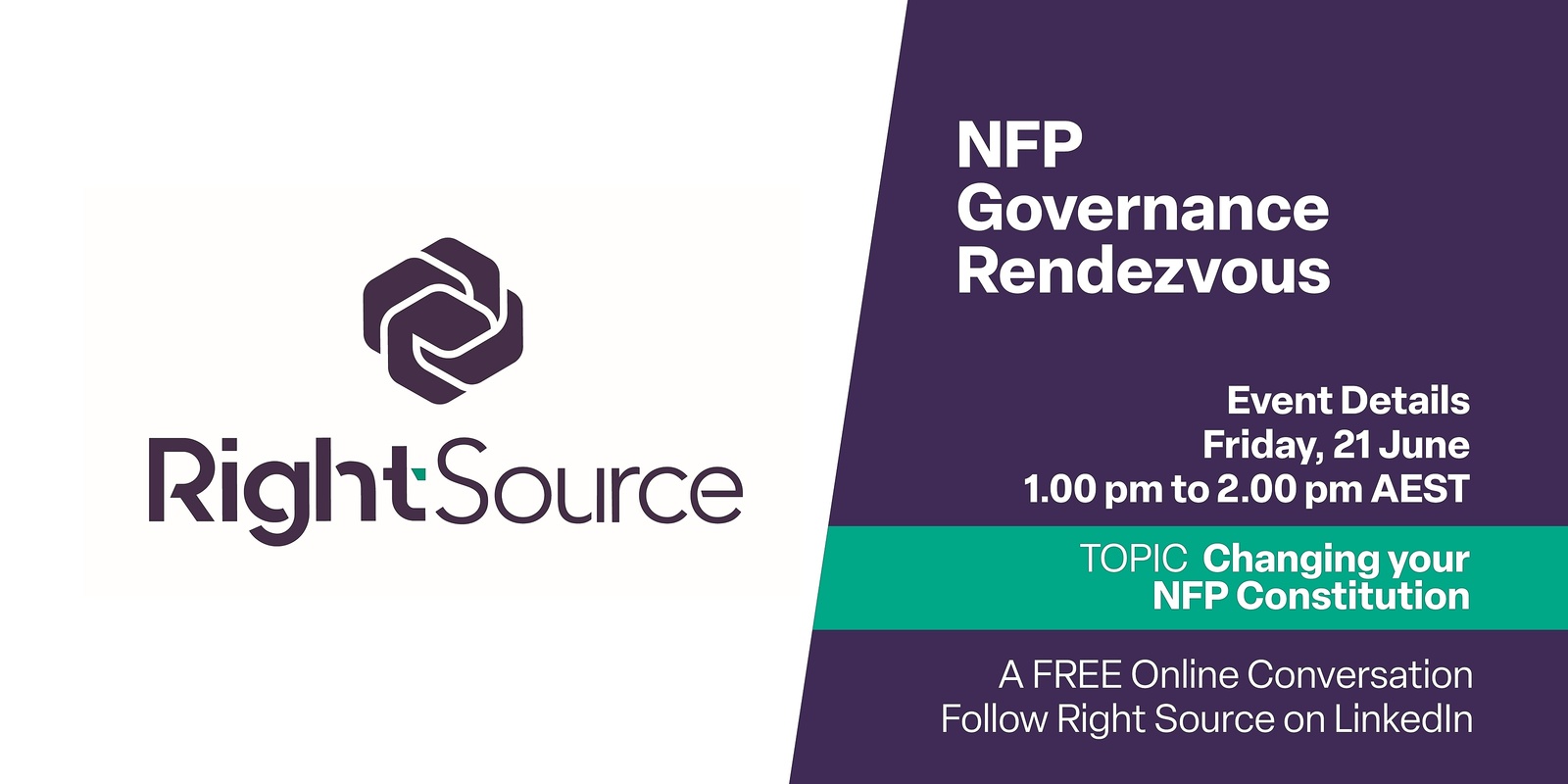 Banner image for NFP Governance Rendezvous June: Changing your NFP Constitution