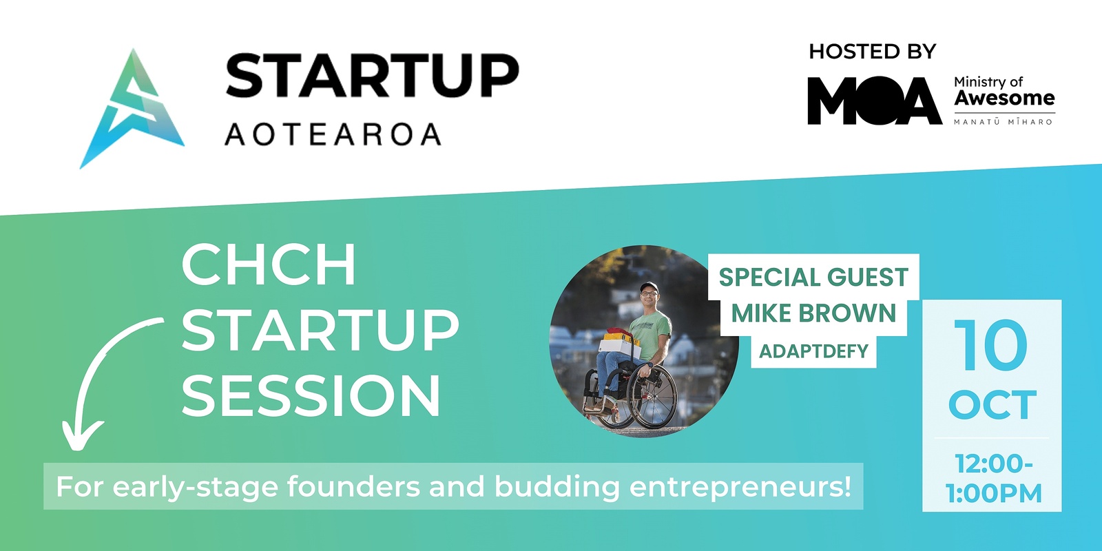 Banner image for Startup Aotearoa - Startup Session - Christchurch - 10 Oct