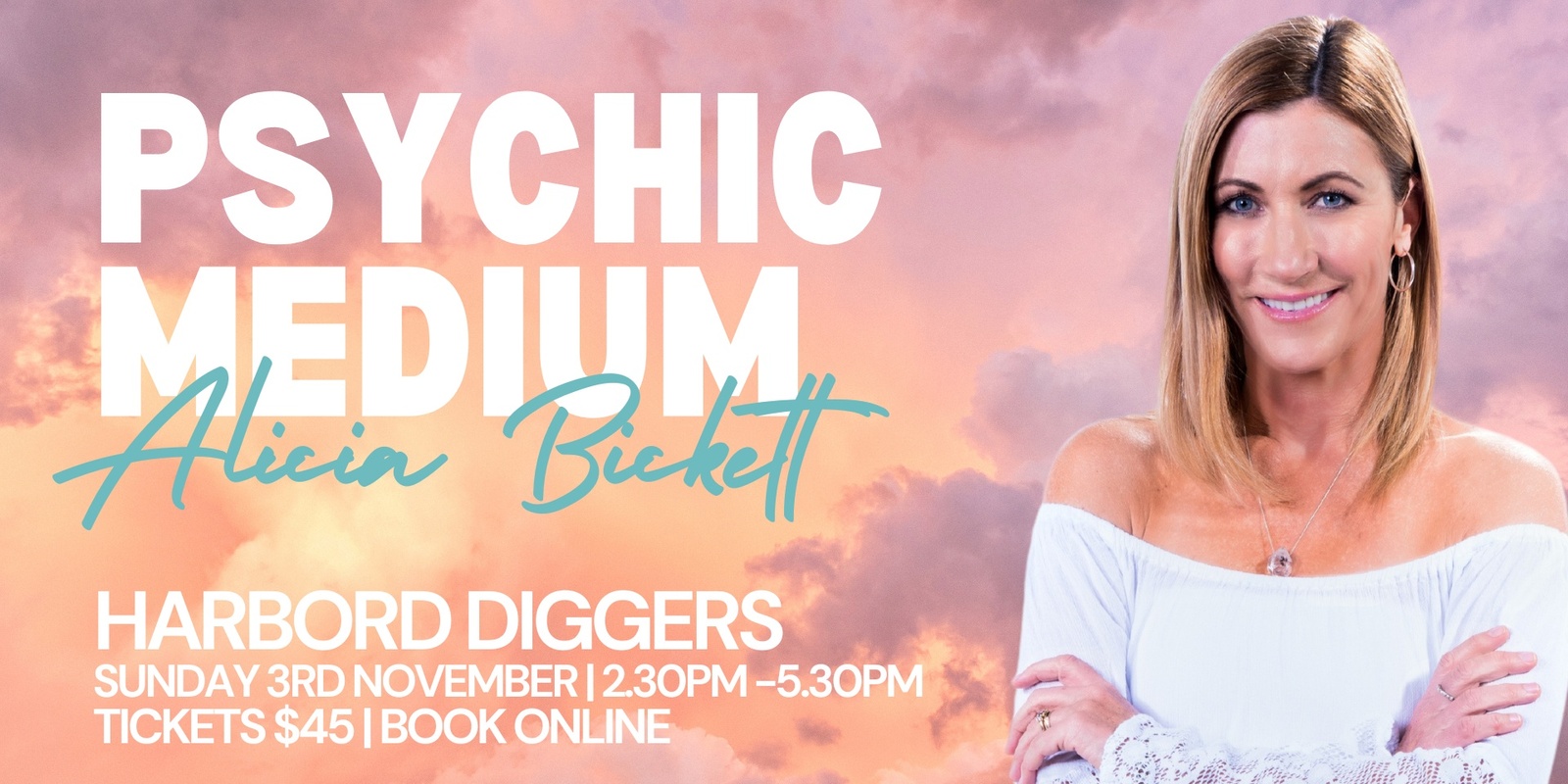 Banner image for Australian Psychic Medium Alicia Bickett Live at Harbord Diggers