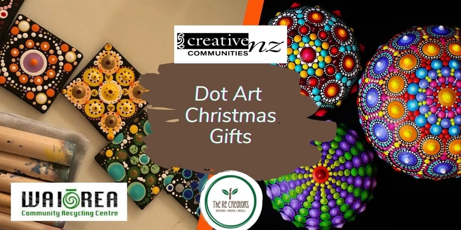 Banner image for Dot Art Xmas Gifts, Waiōrea Community Recycling Centre, Sat 9 Dec 10am-12pm