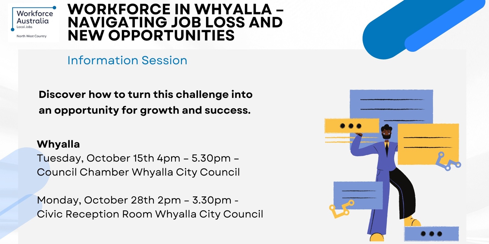 Banner image for Workforce in Whyalla – Navigating job loss and new opportunities - October 28  - Whyalla