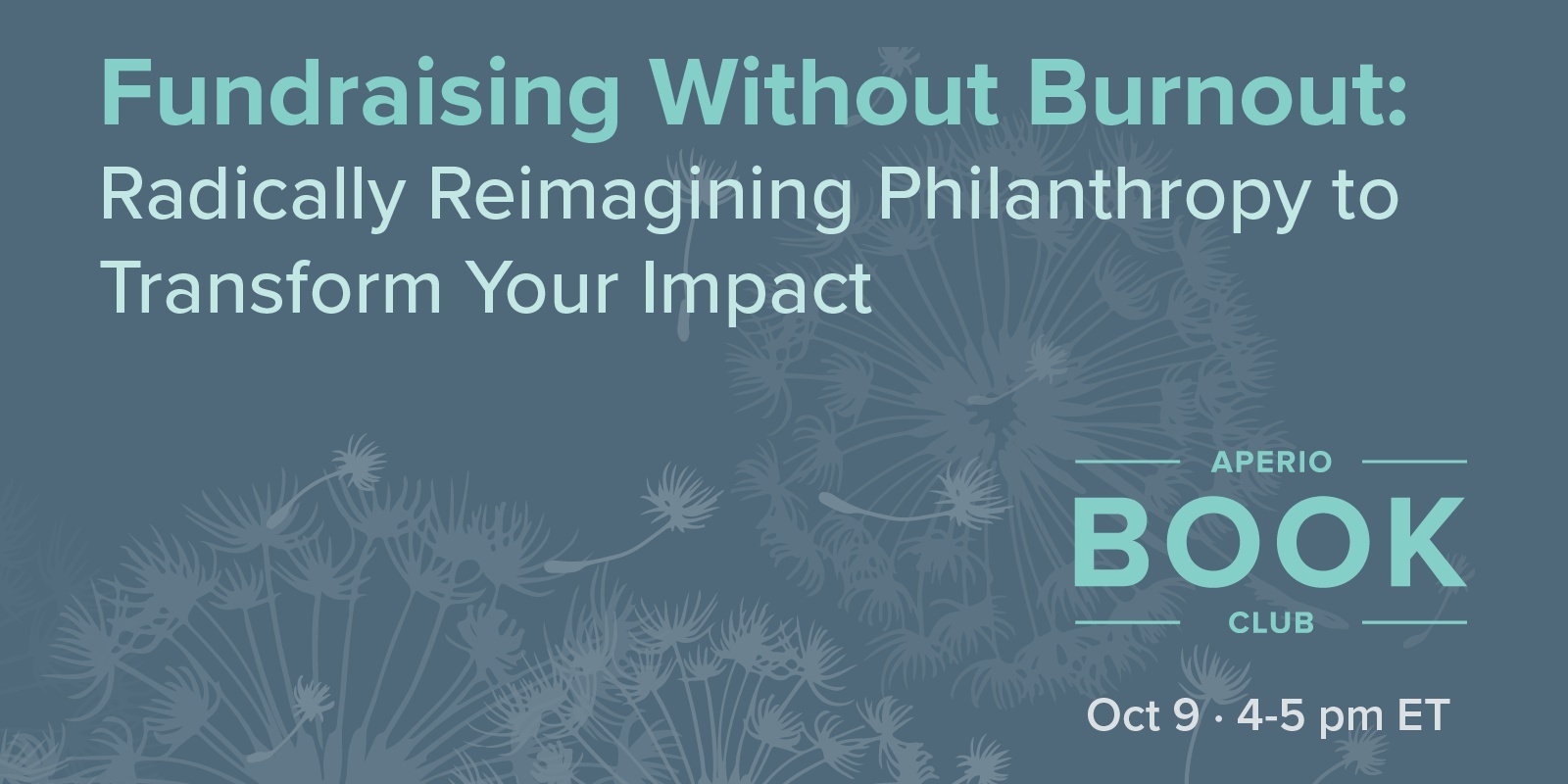 Banner image for Aperio Book Club: Fundraising Without Burnout