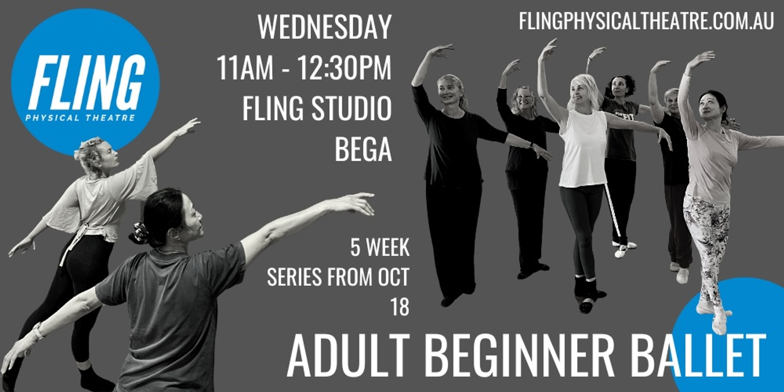 Banner image for Beginner Adult Ballet Bega - 5 week series