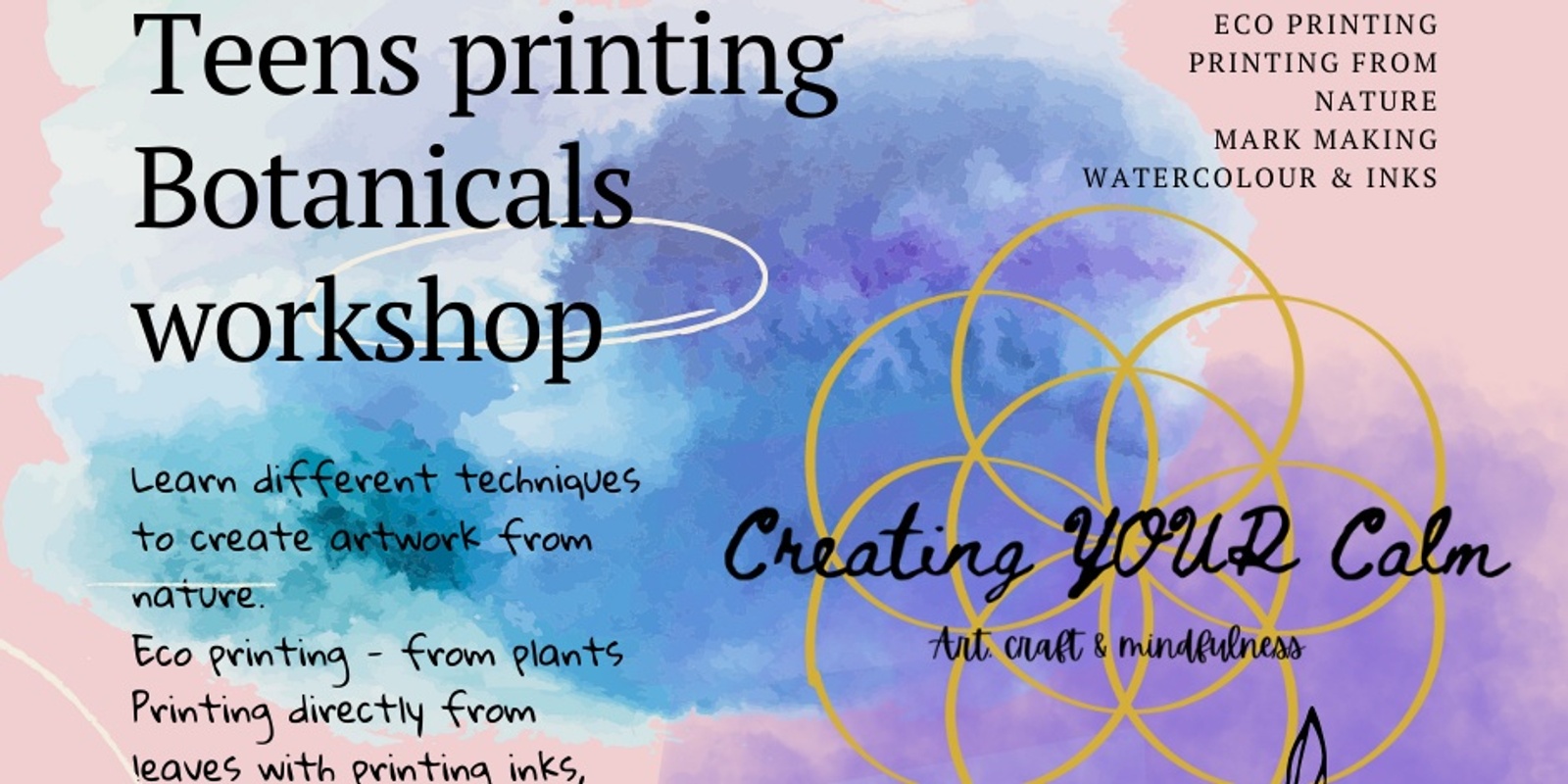 Banner image for Teens printing botanicals workshop 