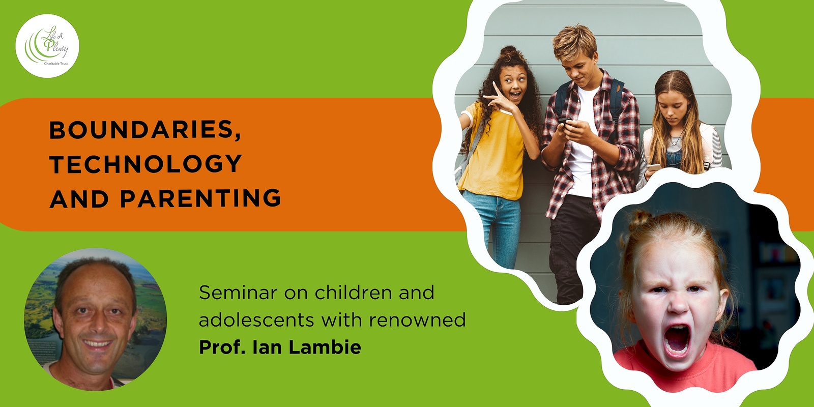 Banner image for DEFERRED: Boundaries, Technology and Parenting: Seminar on children and adolescents by renowned Prof. Ian Lambie