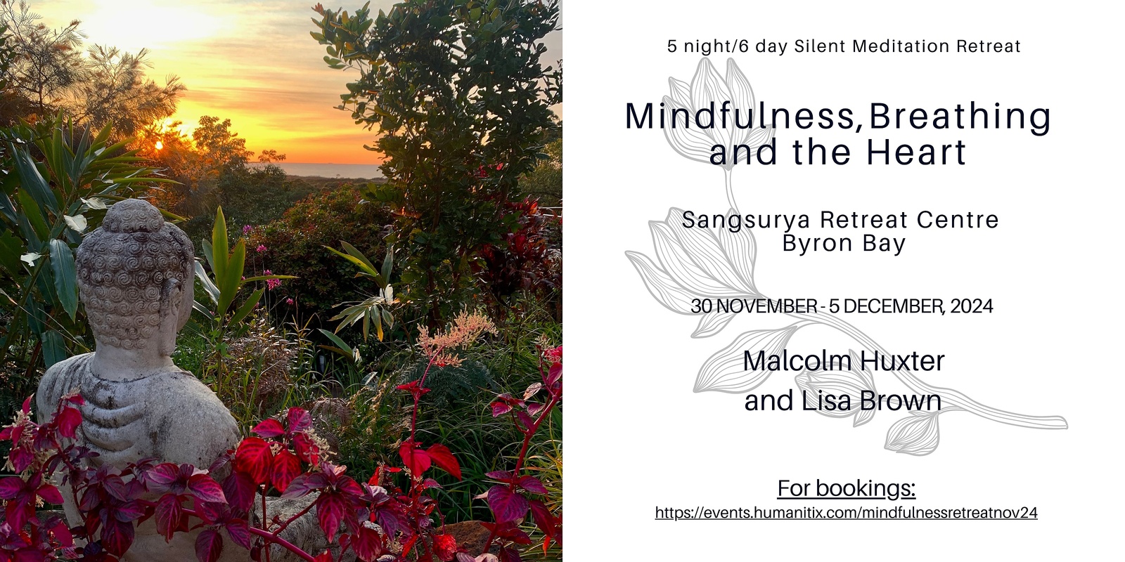 Banner image for Mindfulness, Breathing and the Heart - 5 Night Silent Meditation Retreat